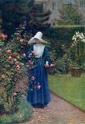 Edmund Blair Leighton The roses' day oil painting on canvas